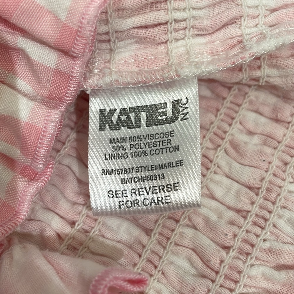 Katie J NYC Girl’s Marlee Smocked Top Puff Sleeve Size XL EUC - Picture 7 of 12